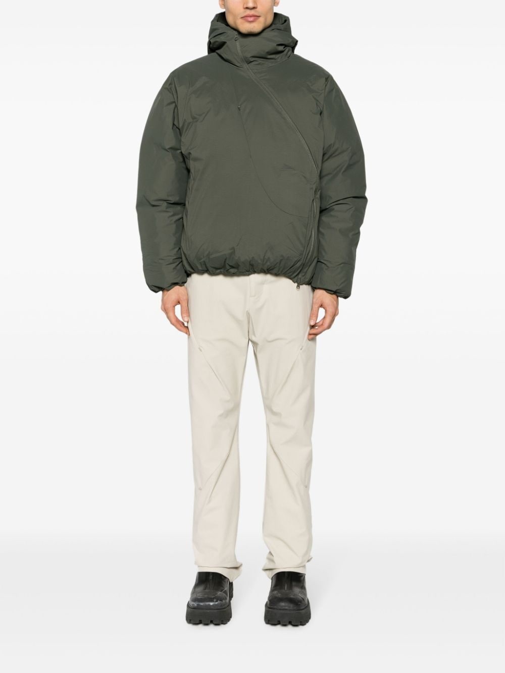 5.1 asymmetric-zip hooded jacket - 2