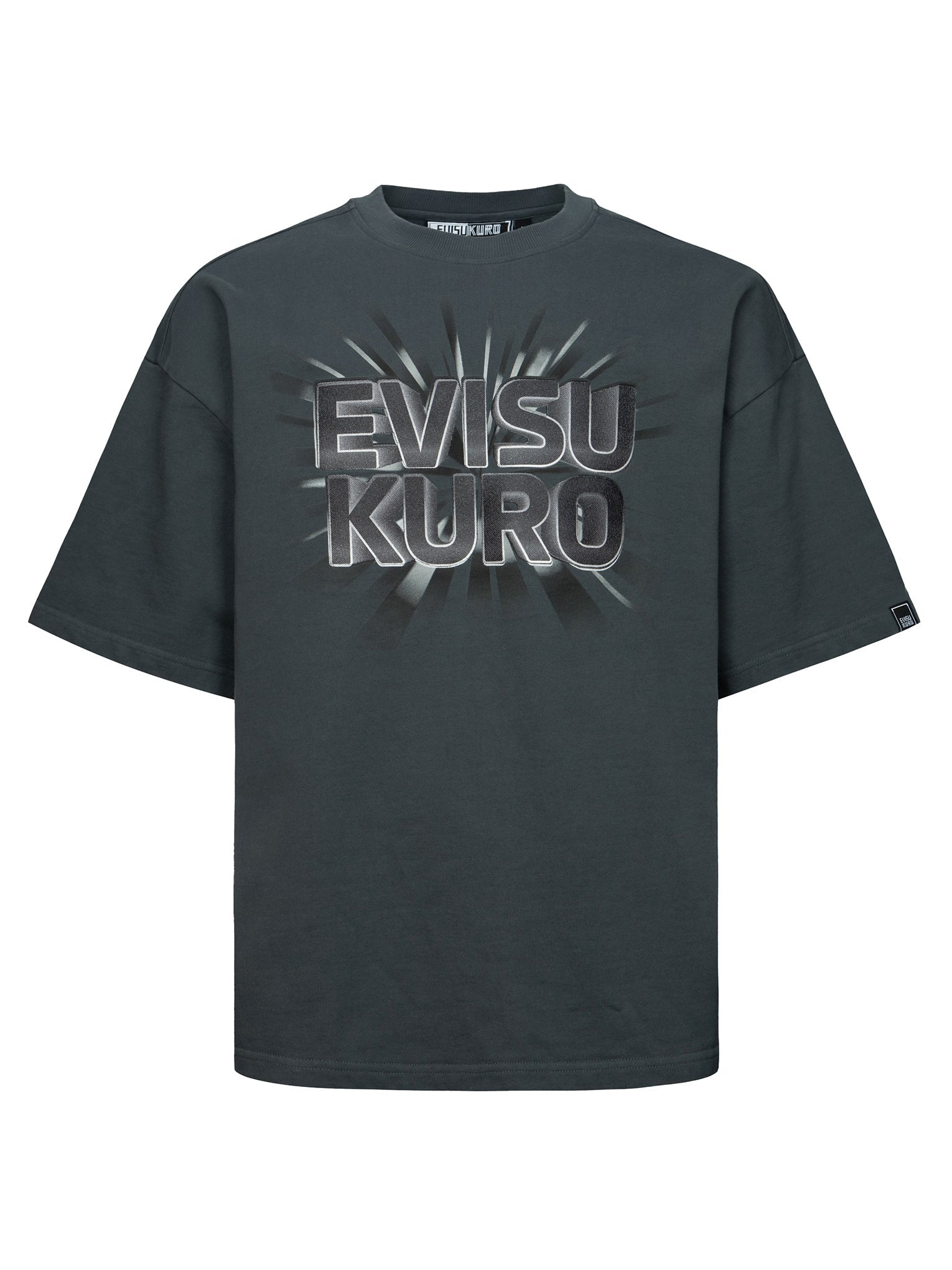 3D Logo Print Oversized Short-Sleeve Sweatshirt - 12