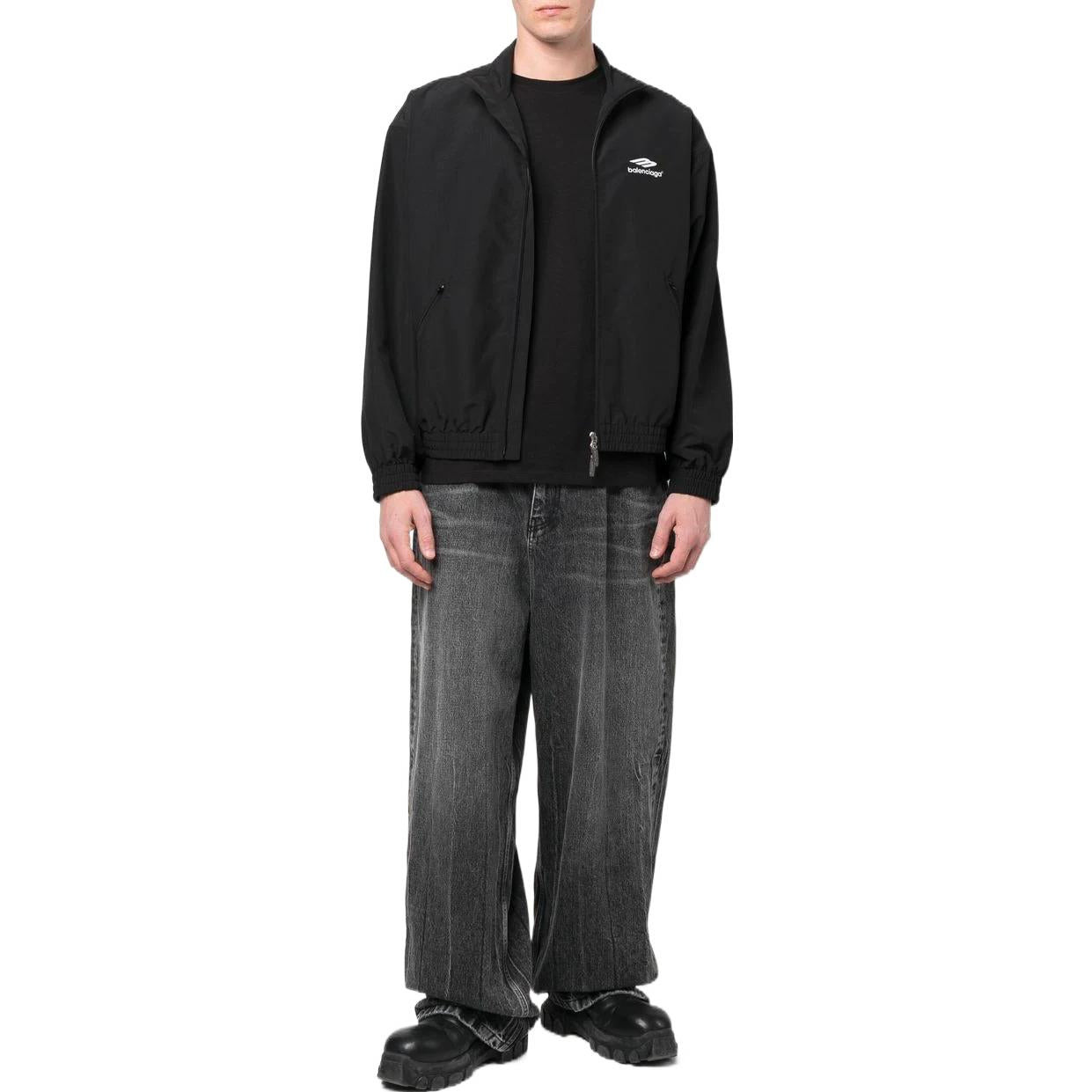 Balenciaga 3B Sports Icon Tracksuit Jacket Small Fit 'Black' 704505TKO481000 - 3