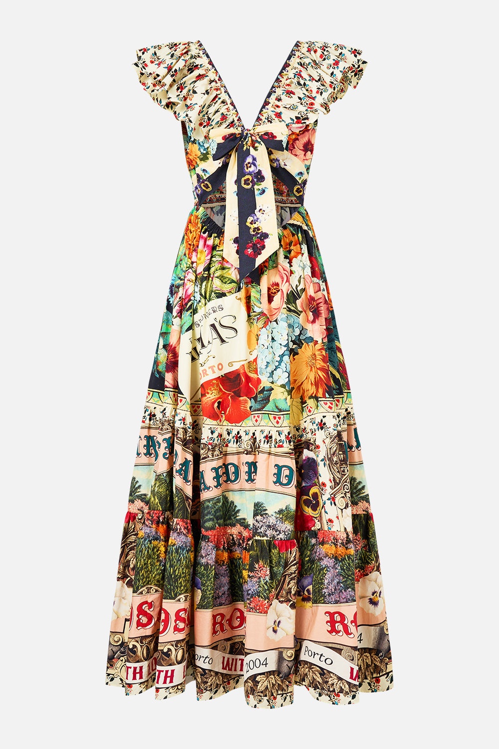 TIERED DRESS WITH NECK FRILL - 9
