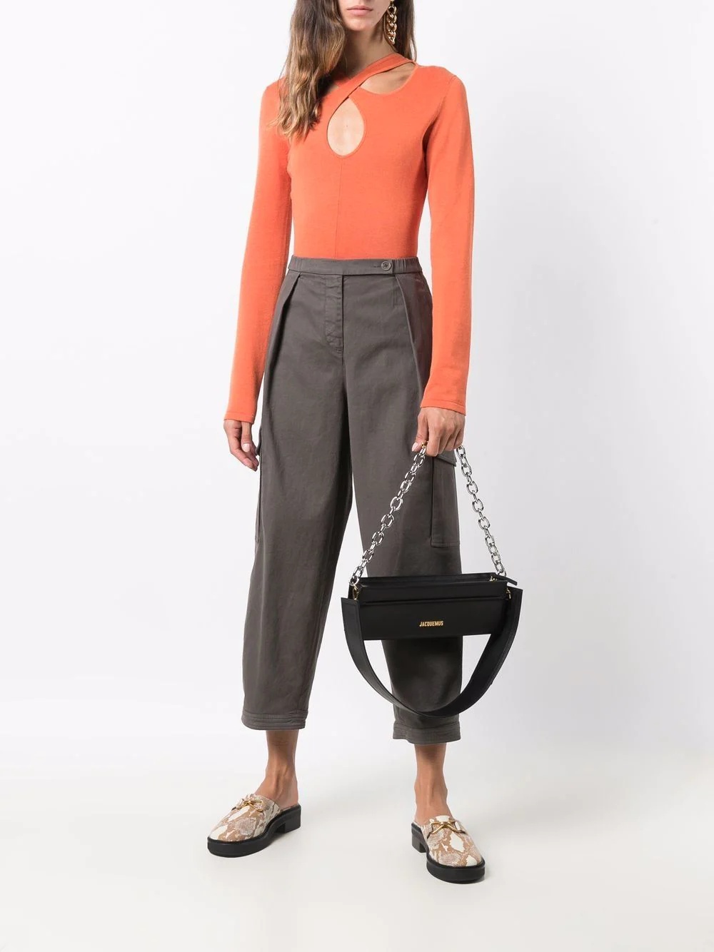 cropped cargo trousers - 2