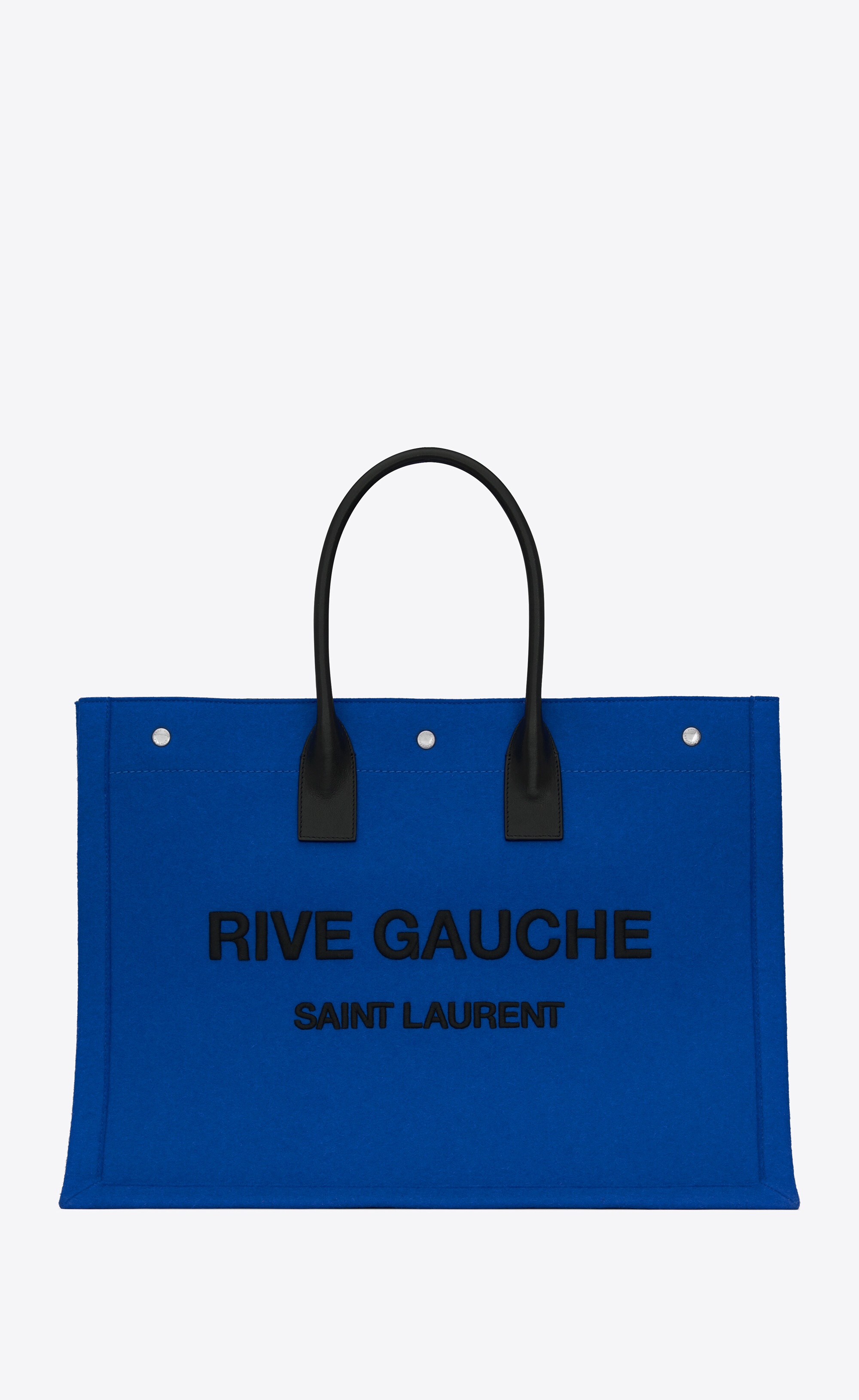 rive gauche tote bag in felt and leather - 1