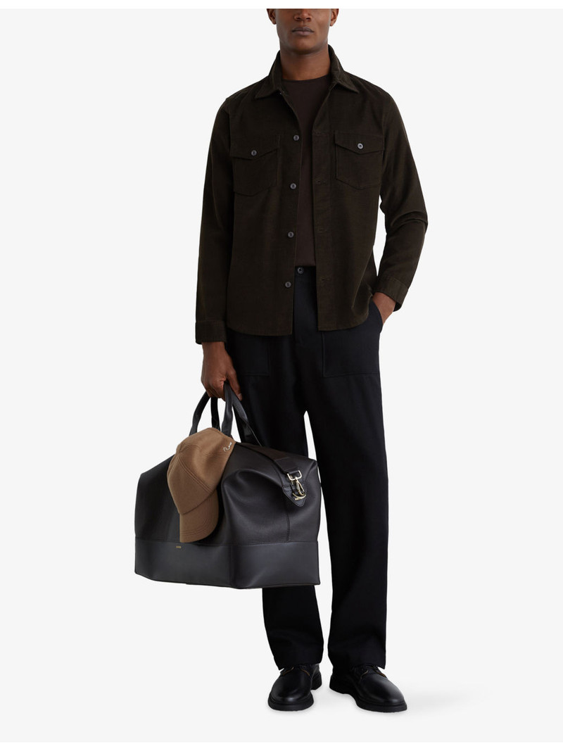 REISS Kai Patch-Pocket Cotton-Corduroy Overshirt outlook