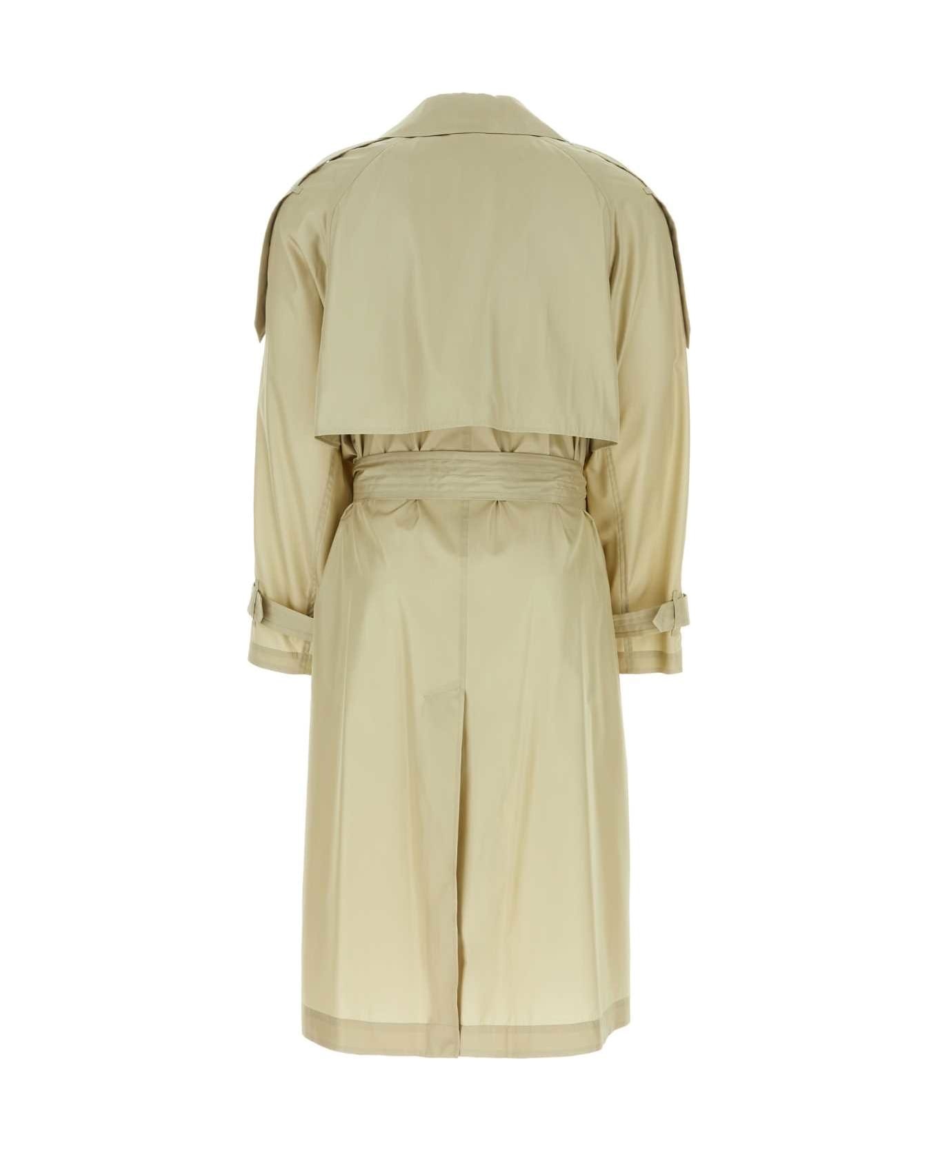 Sand Silk Trench Coat - 2