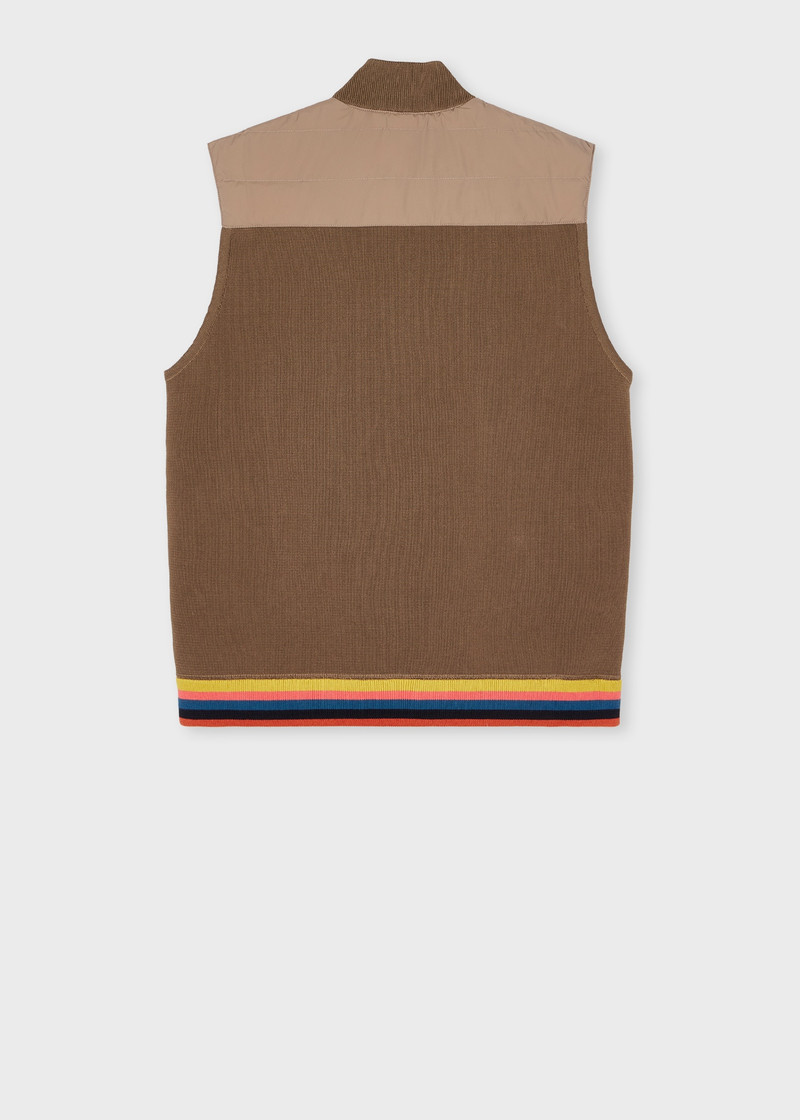 Paul Smith Taupe Hybrid Down Gilet outlook