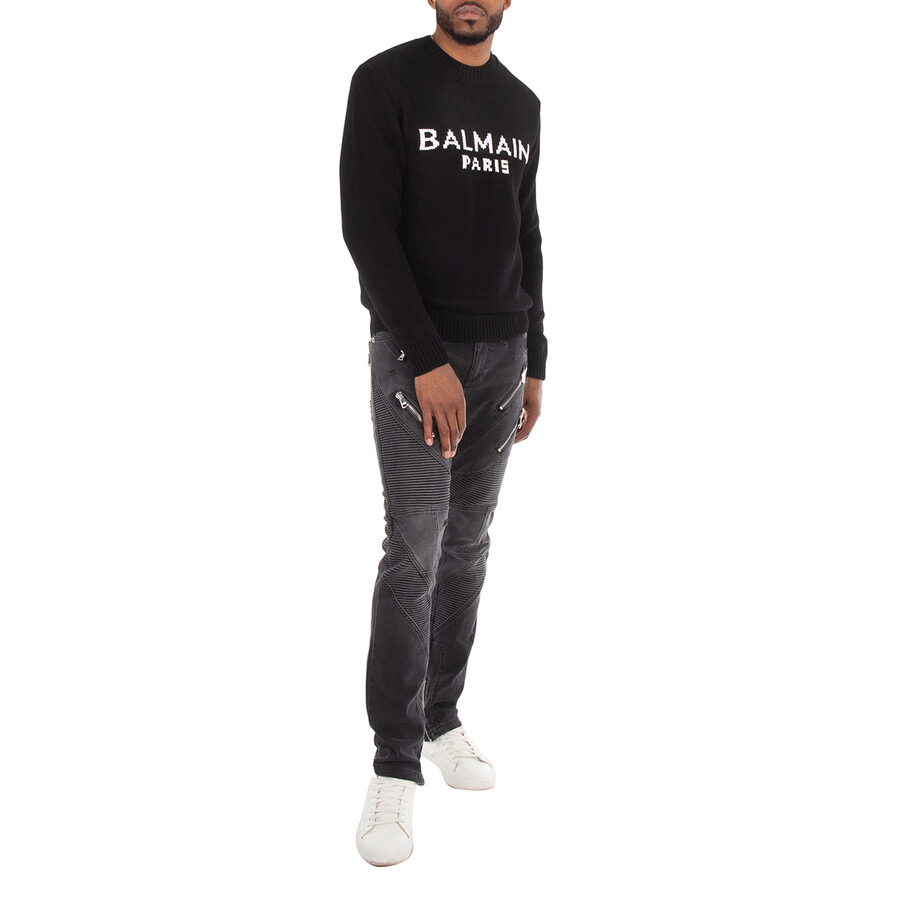 Balmain Jacquard Logo Sweater - 4