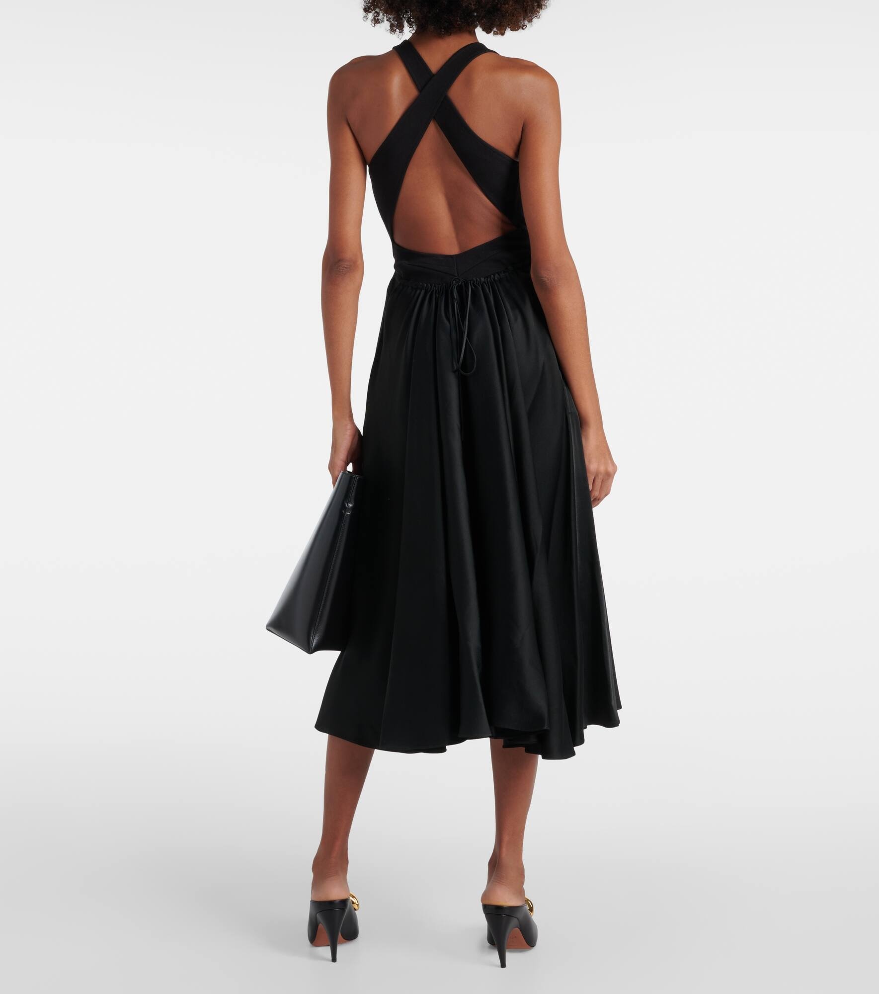 Cotton-blend midi dress - 3