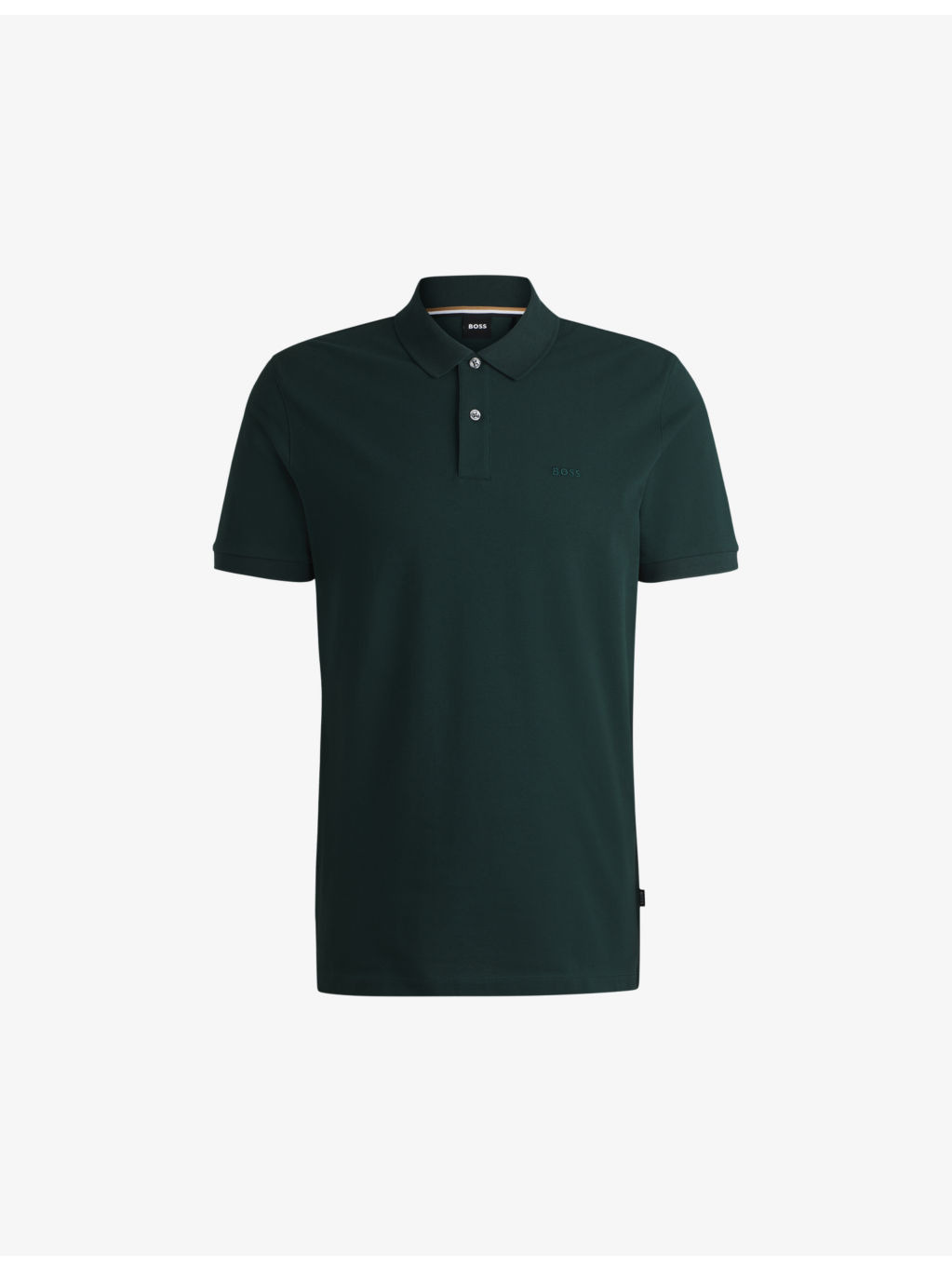Logo-embroidered short-sleeve cotton polo shirt - 1