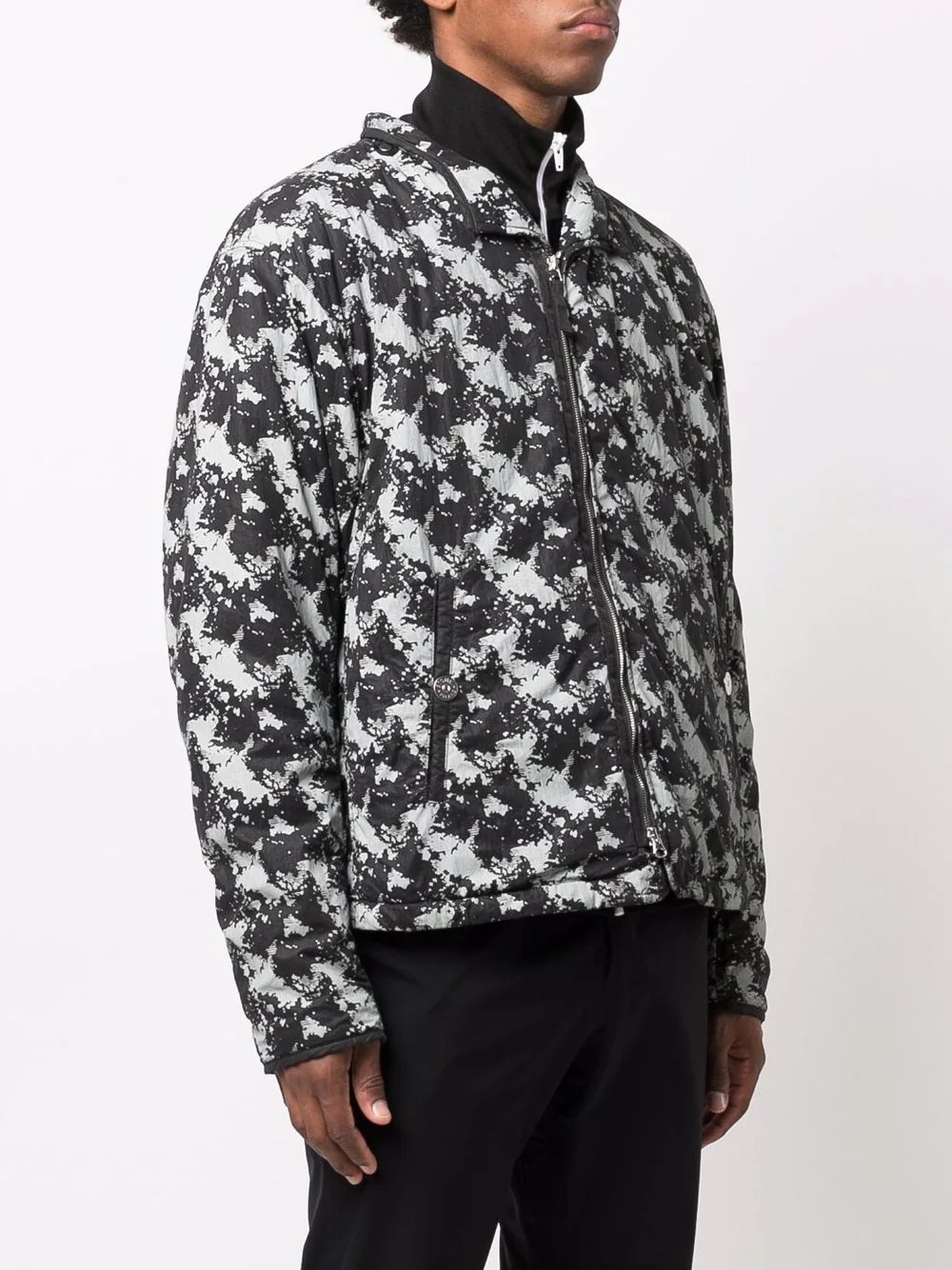 graphic print bomber jacket - 3