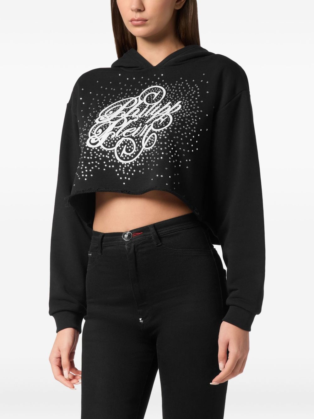 rhinestone-embellished hoodie - 3