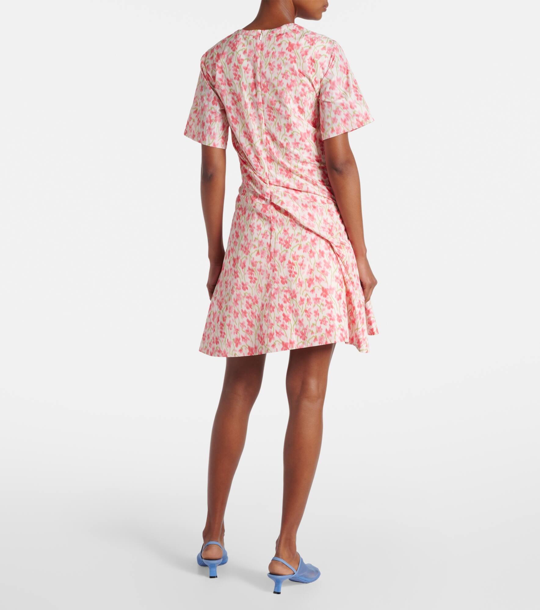 Floral gathered minidress - 3
