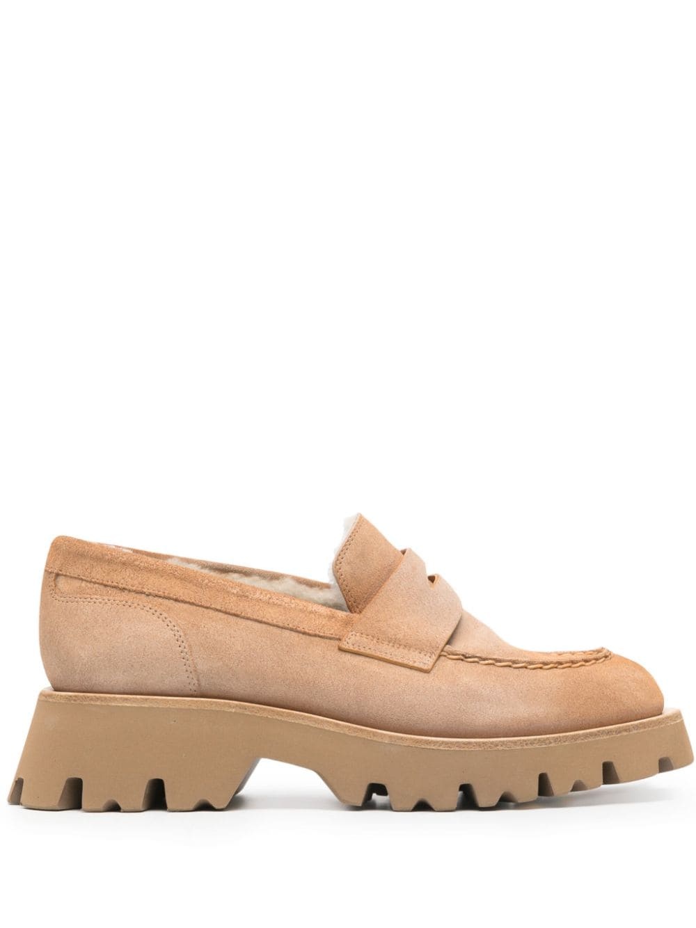 penny slot suede loafers - 1