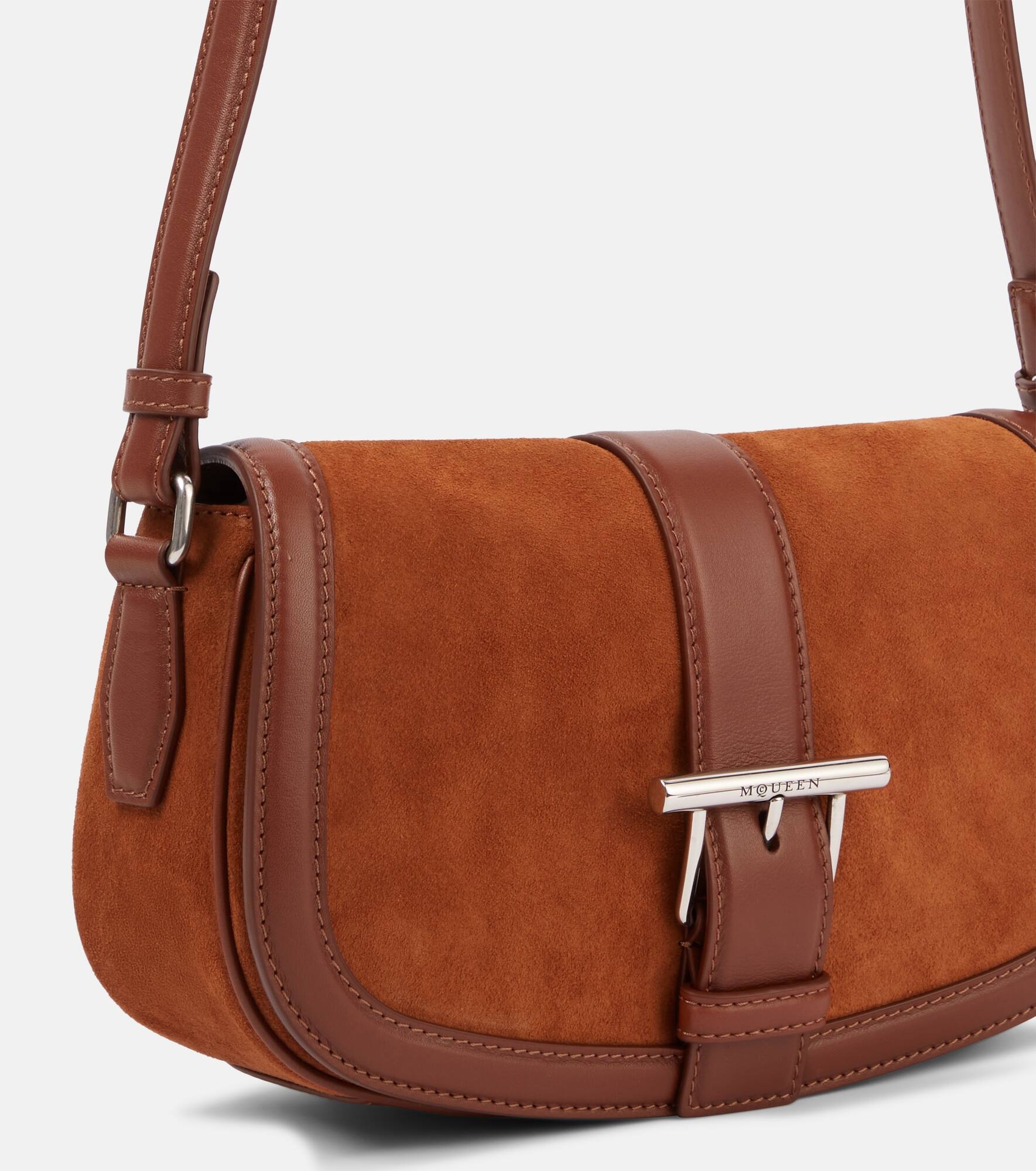 T-Bar Small suede shoulder bag - 6