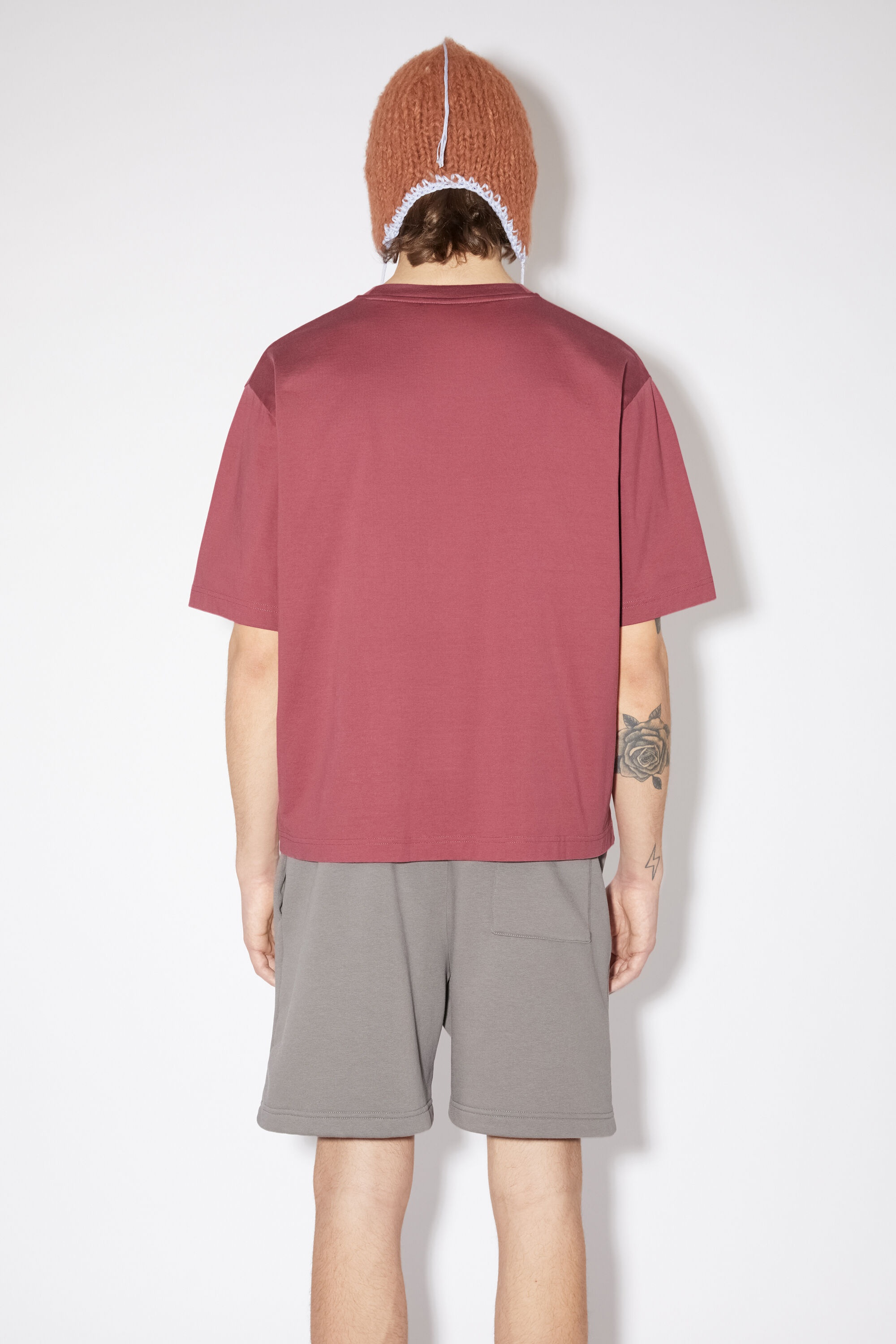 Crew neck t-shirt - Rosewood red - 3