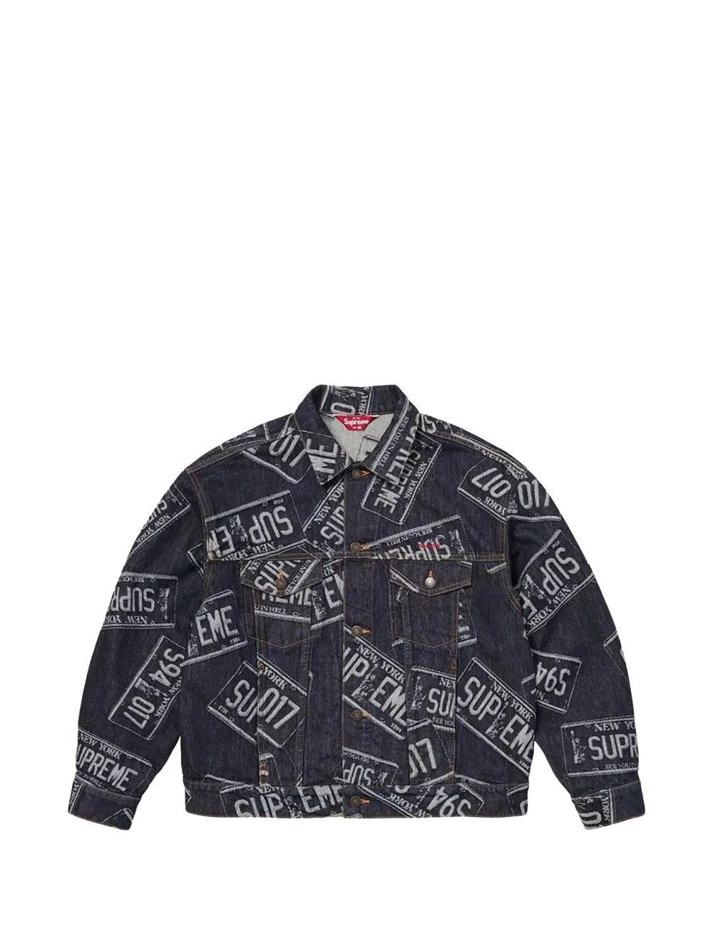 License Plate denim jacket - 1
