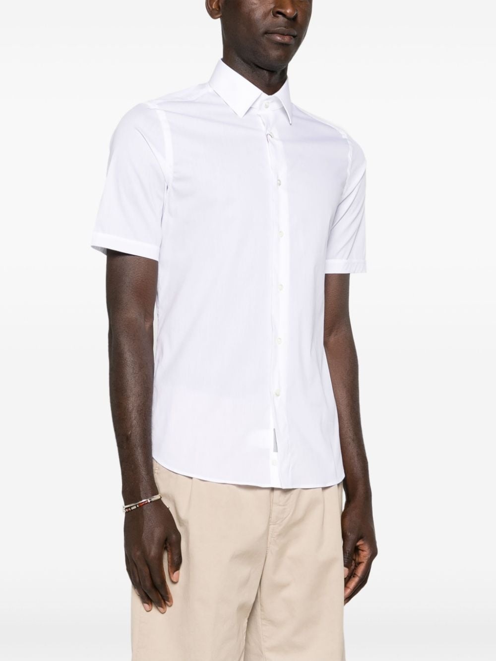 classic-collar short-sleeve shirt - 3