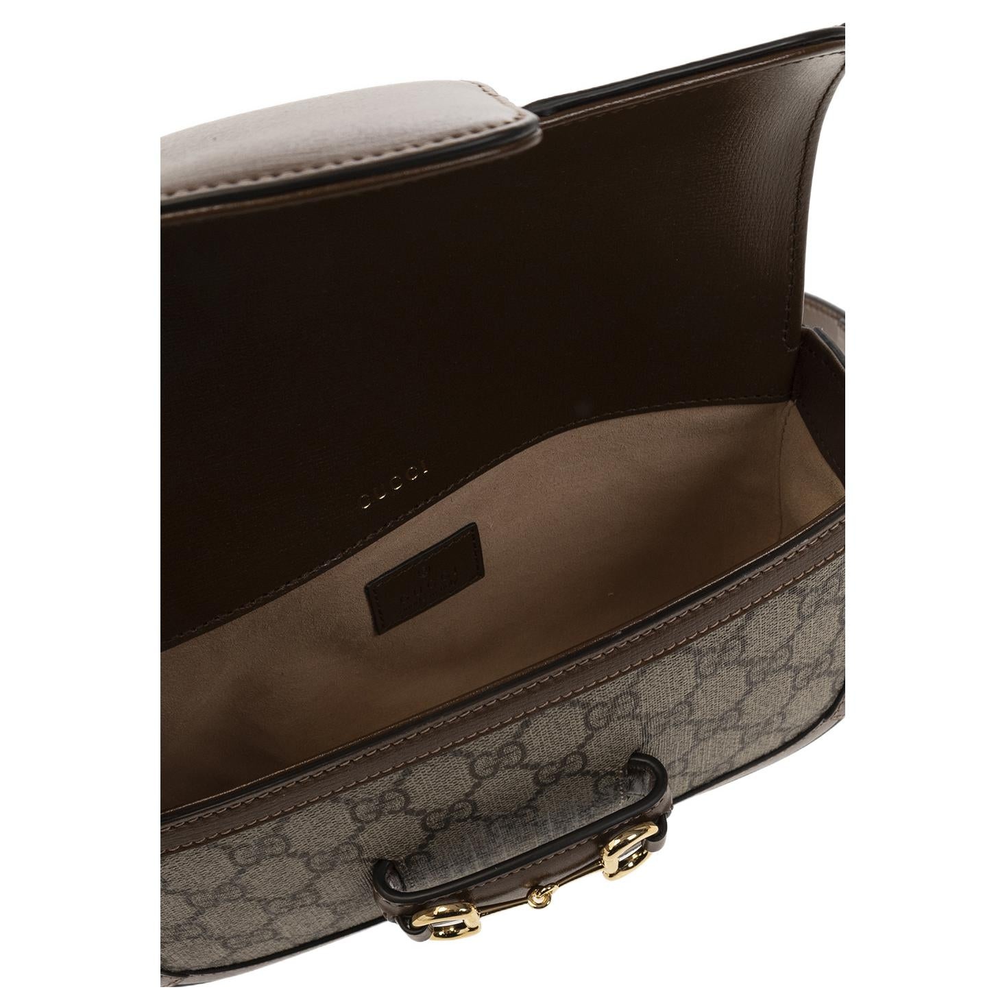 (WMNS) Gucci Horsebit 1955 Shoulder Bag 'Beige Ebony' 735178-92TCG-8563 - 5