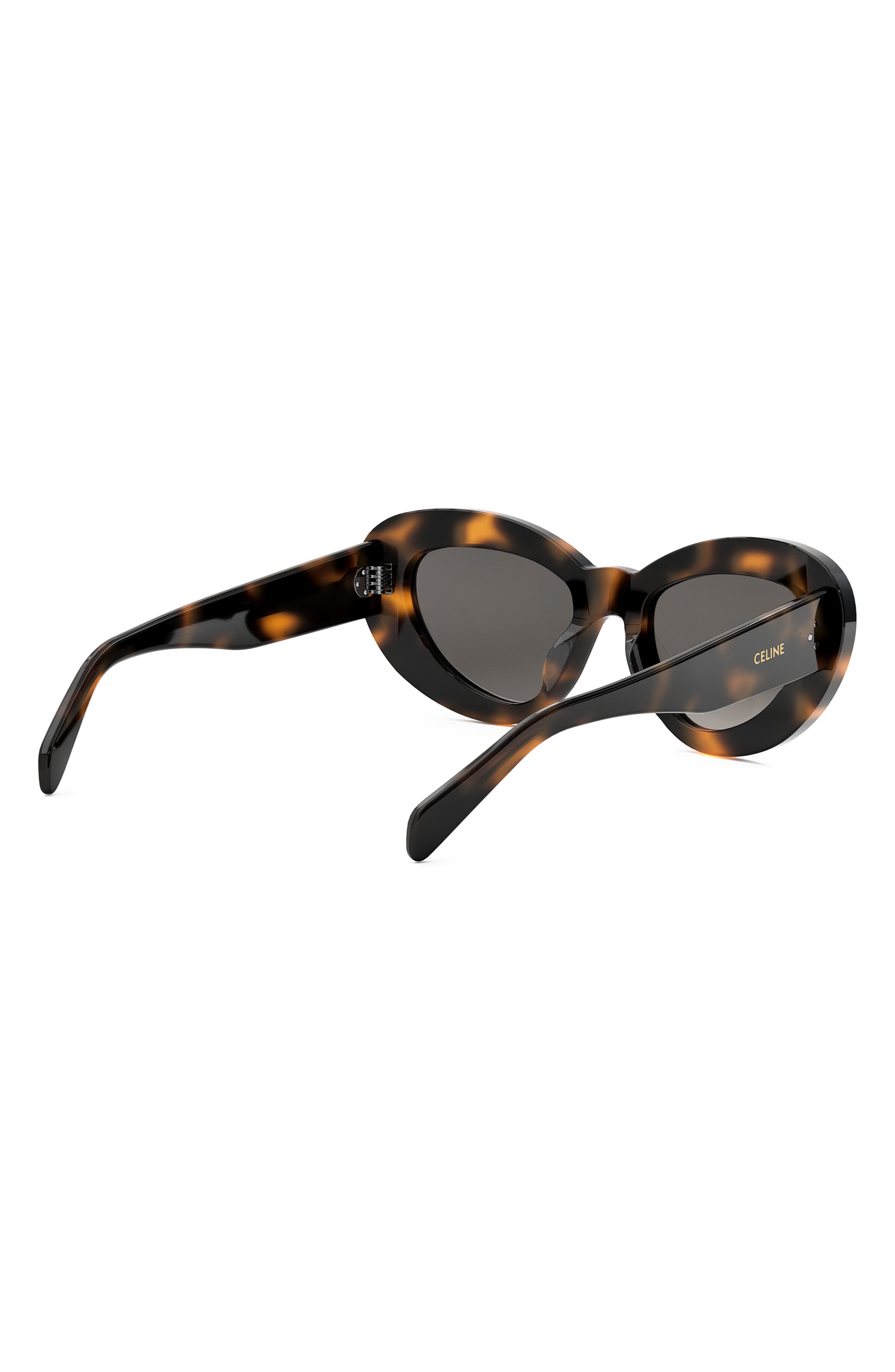 CELINE Bold 3 Dots 52mm Cat Eye Sunglasses in Dark Havana /Gradient Brown at Nordstrom - 4