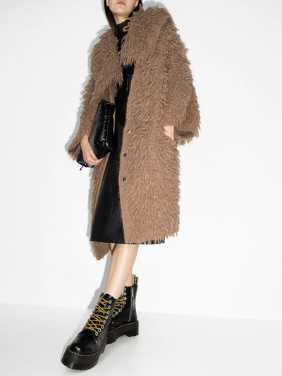 Stella McCartney oversized collar alpaca-blend coat outlook