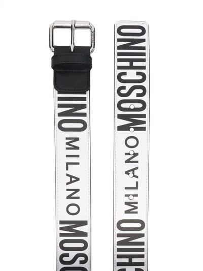 Moschino embossed-logo belt outlook
