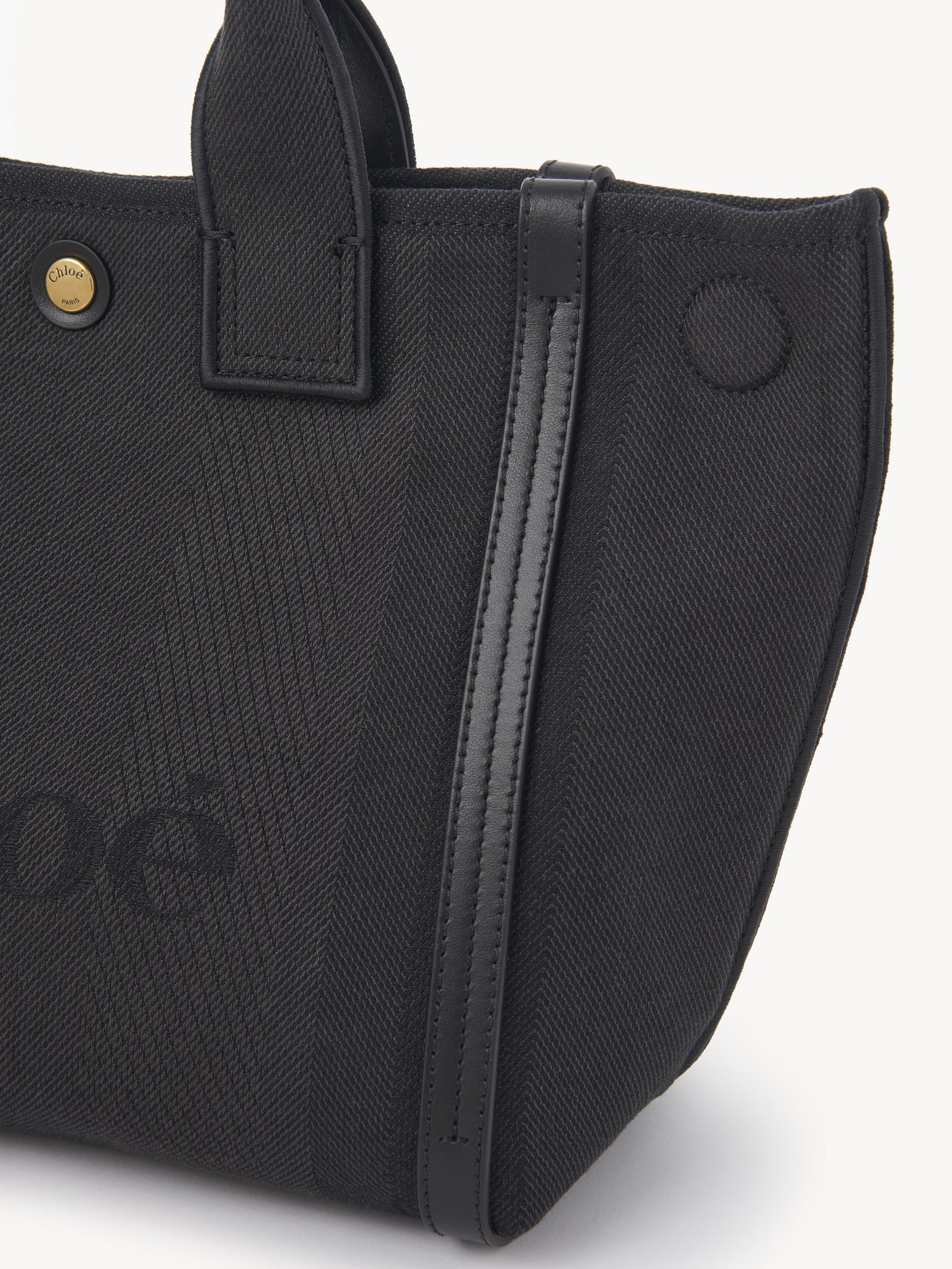 SMALL CHLOÉ CARRY TOTE BAG IN CANVAS - 6