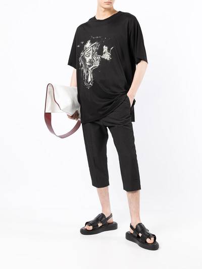Yohji Yamamoto graphic-print short-sleeve T-shirt outlook