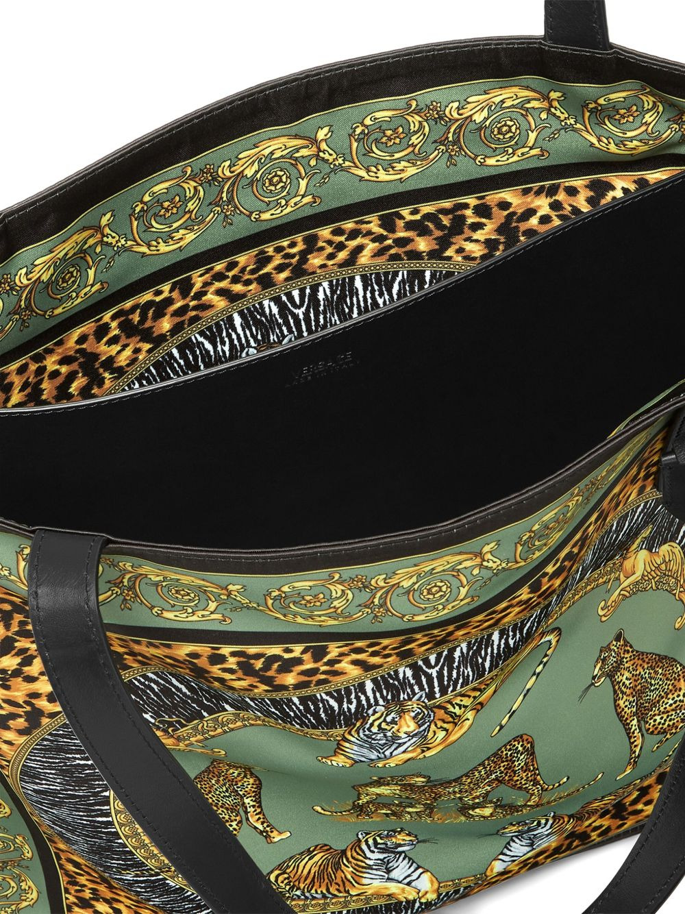animal-print baroque tote bag - 5