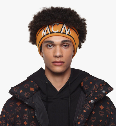 MCM Intarsia Logo Wool Headband outlook