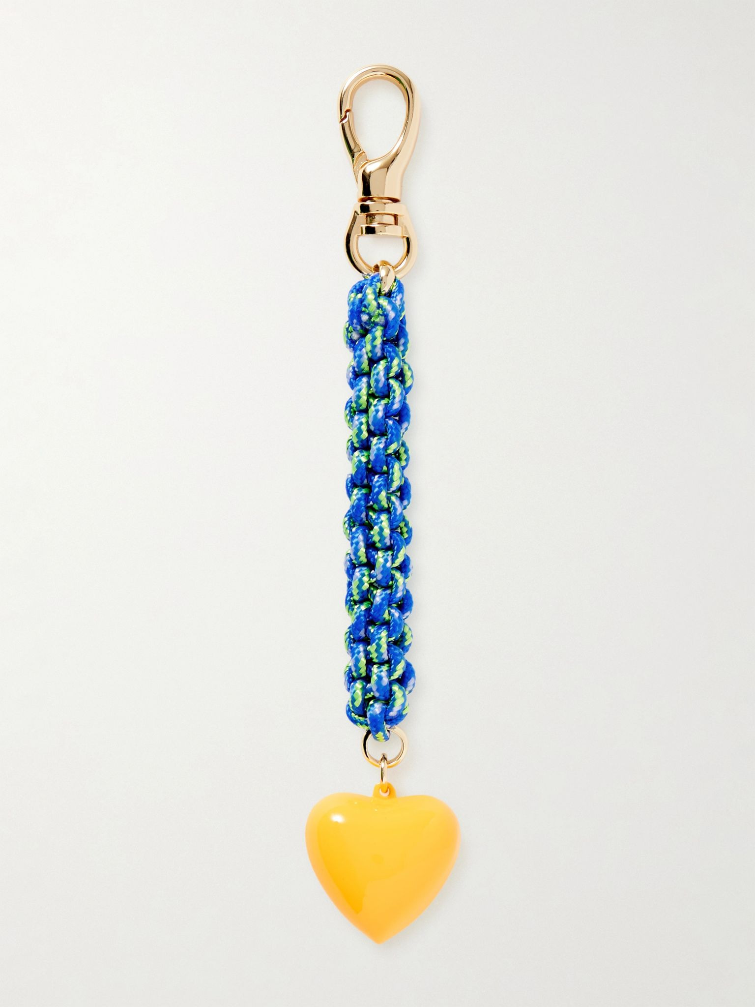 The Happy gold-tone, enamel and cord bag charm Blue - 1