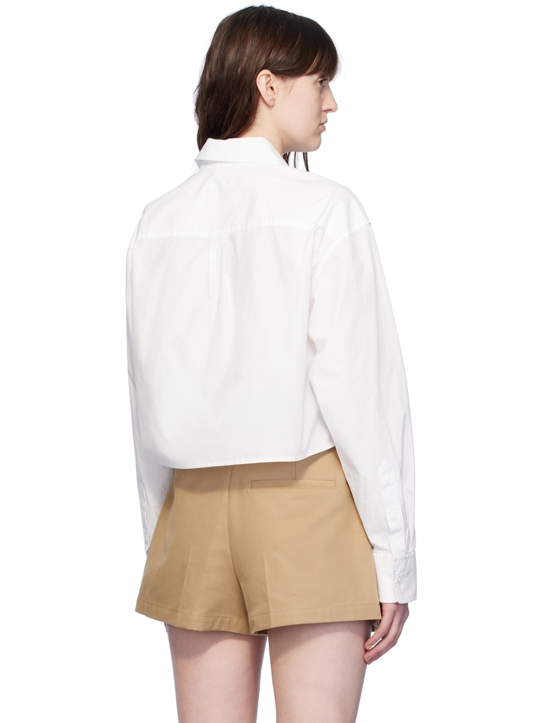 White Cropped Shirt - 3