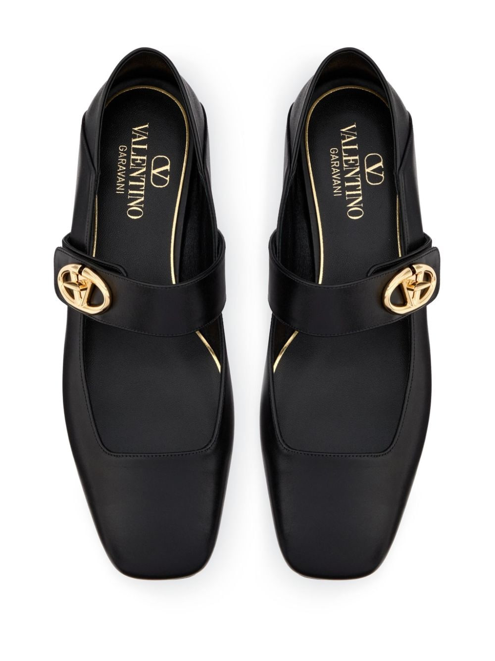 Valentino Garavani Women Ballerina Mary Janes Vlogo Locker - 5
