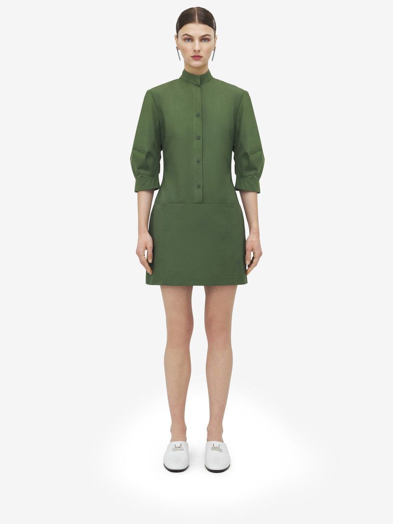 Alexander McQueen Cotton Poplin Mini Dress outlook