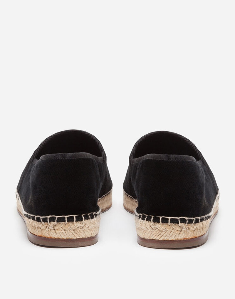 Dolce & Gabbana Velvet espadrilles with rope sole and cross embroidery outlook