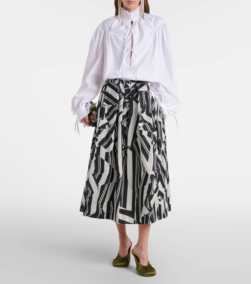Dries Van Noten Printed cotton midi skirt outlook