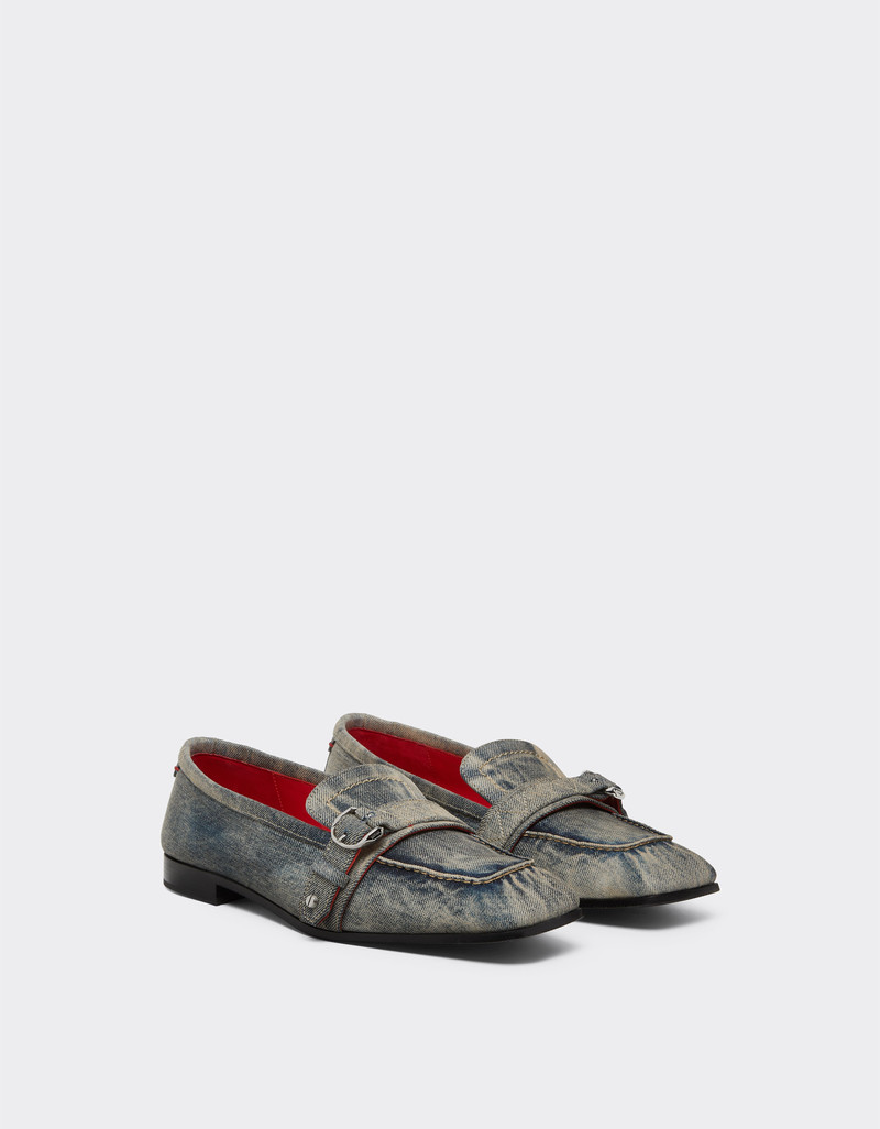Acid-washed denim loafer 3
