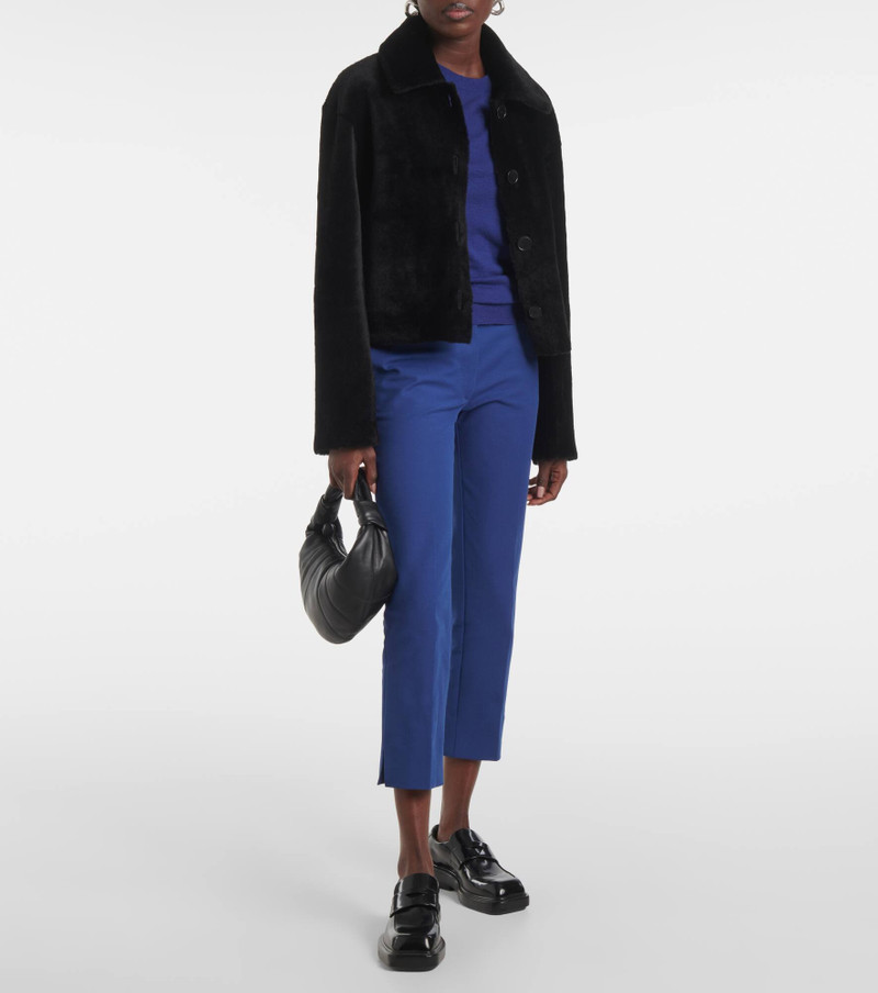 JOSEPH Bing Court cotton-blend slim pants outlook