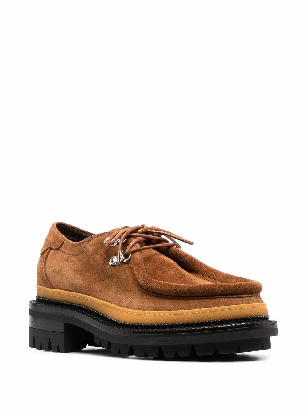 suede lace-up loafers - 2