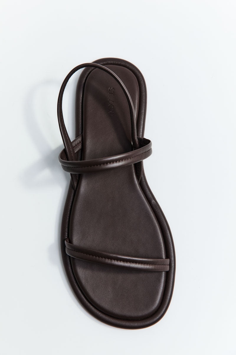 Fine Strap Sandal - Chocolate - 5