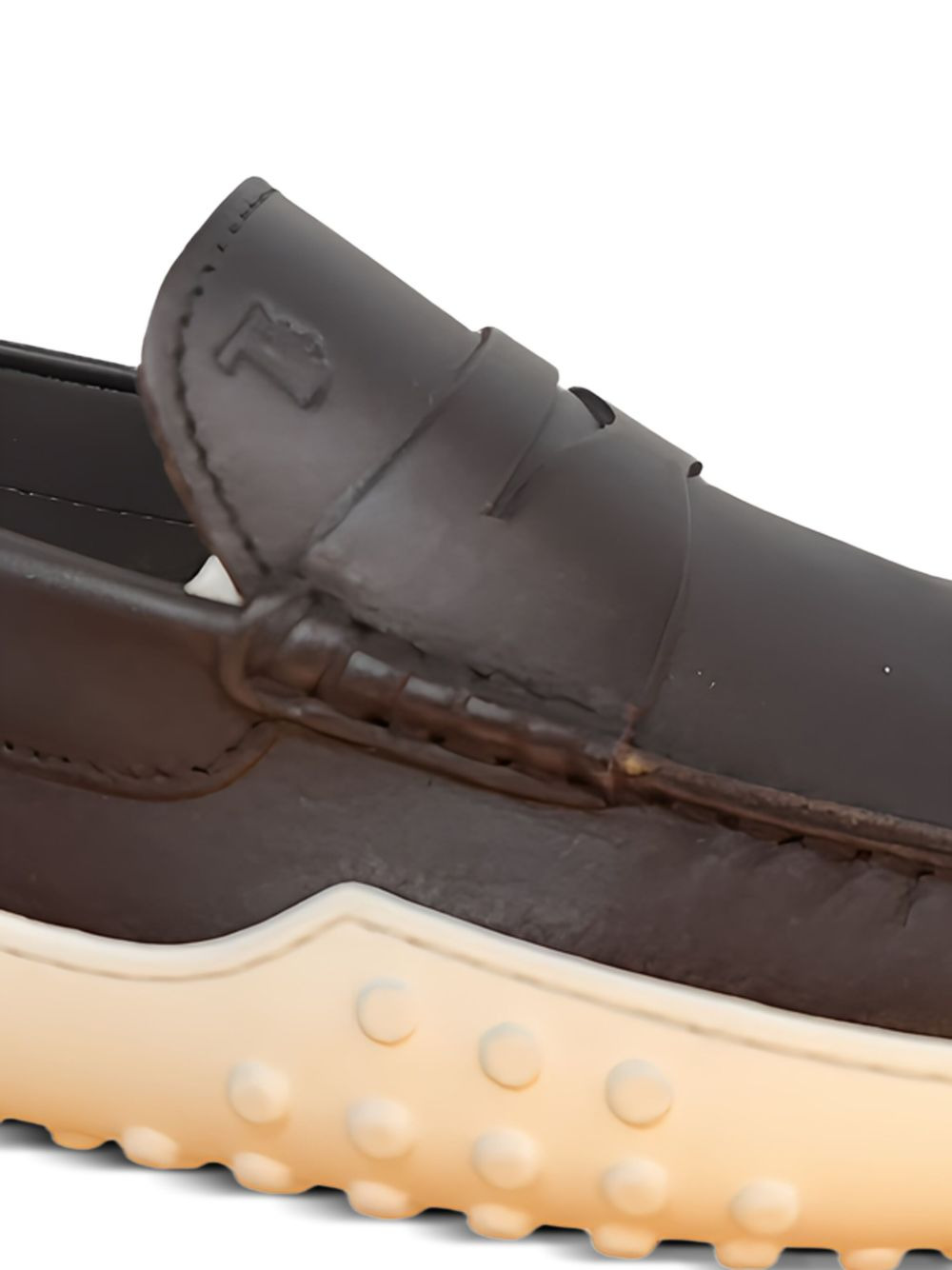 pebble-detail leather loafers - 2