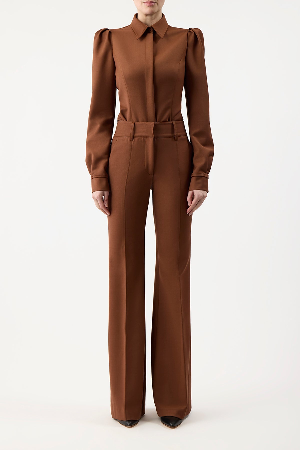 Rhein Pant in Cognac Sportswear Wool - 2