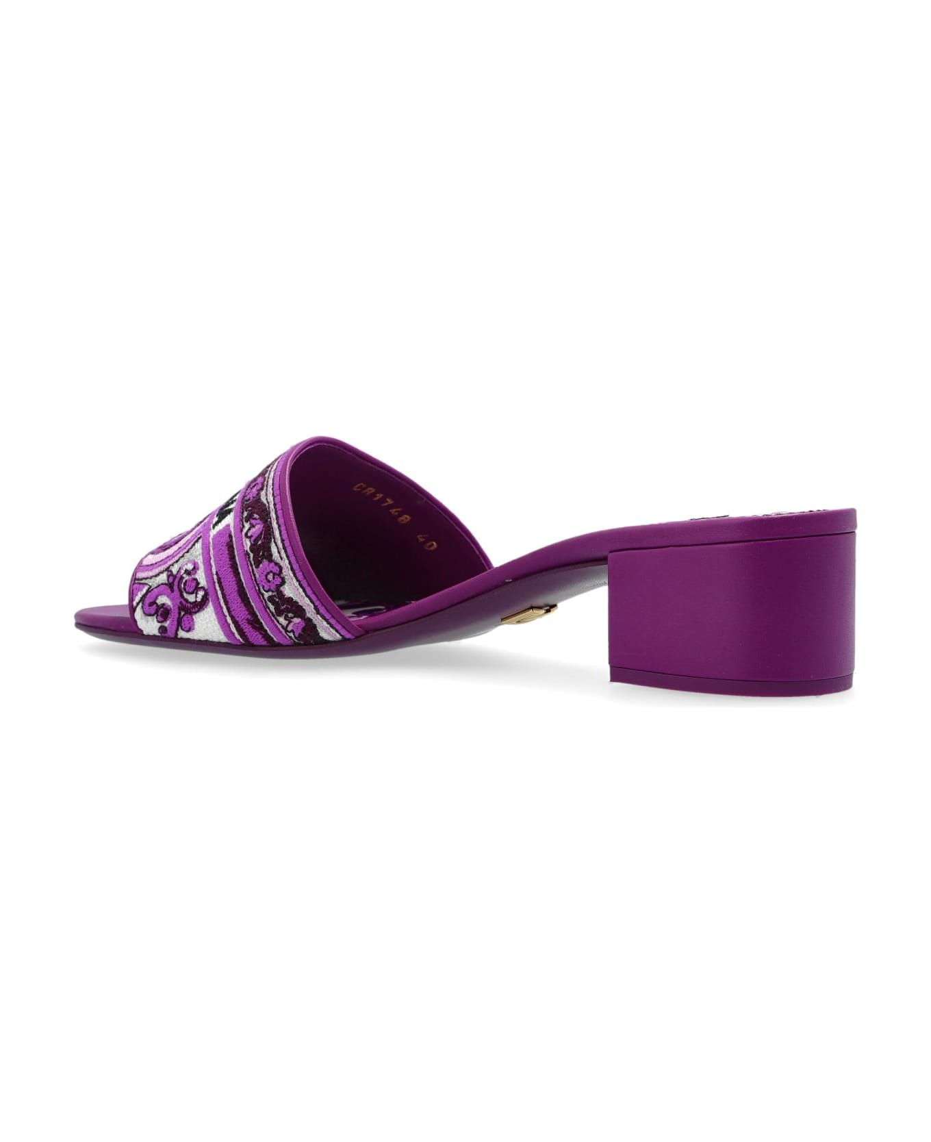 Dolce & Gabbana Heeled Mules With 'majolica' Pattern - 5