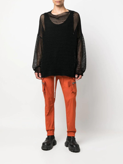 Rick Owens drawstring cargo trousers outlook