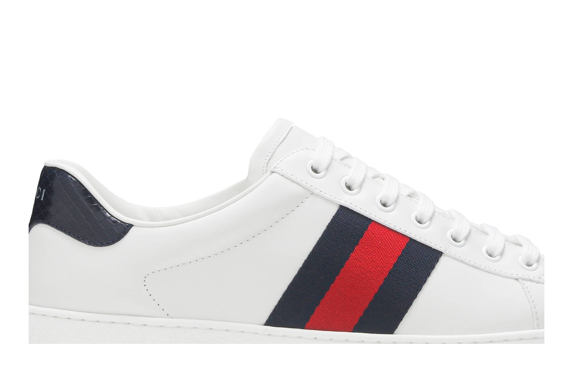Gucci Ace Leather 'White Blue' - 2