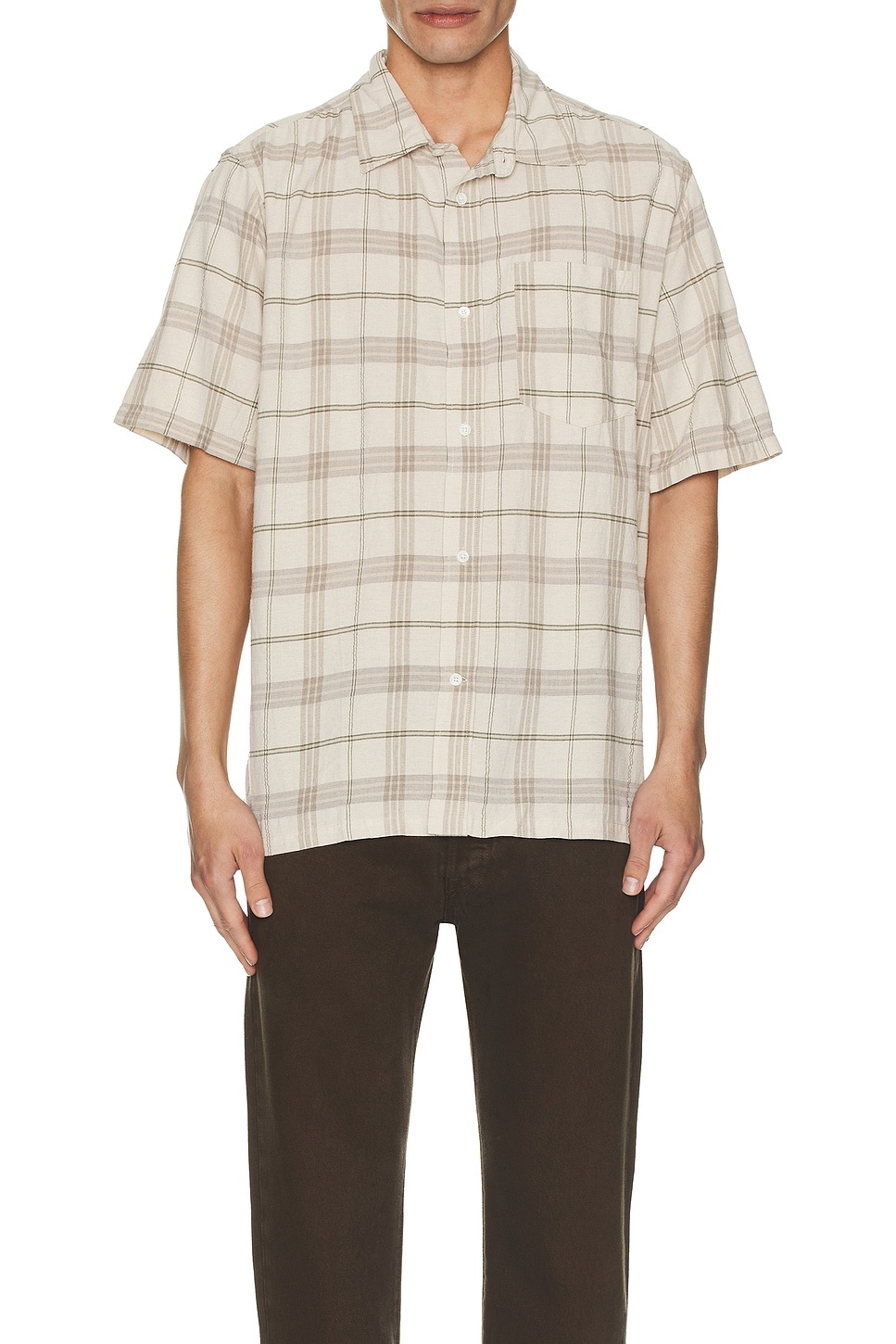Ivan Relaxed Textured Check Short Sleeve Shirt - 4
