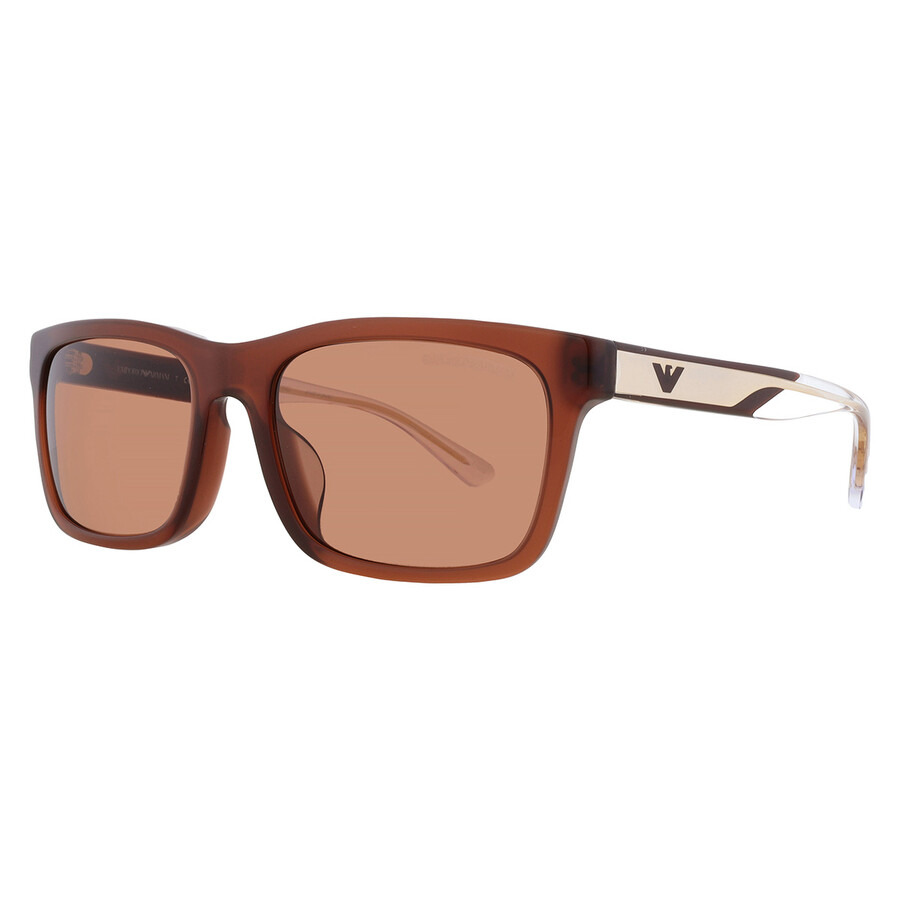 Emporio Armani Brown Rectangular Men's Sunglasses EA4224F 609573 58 - 2