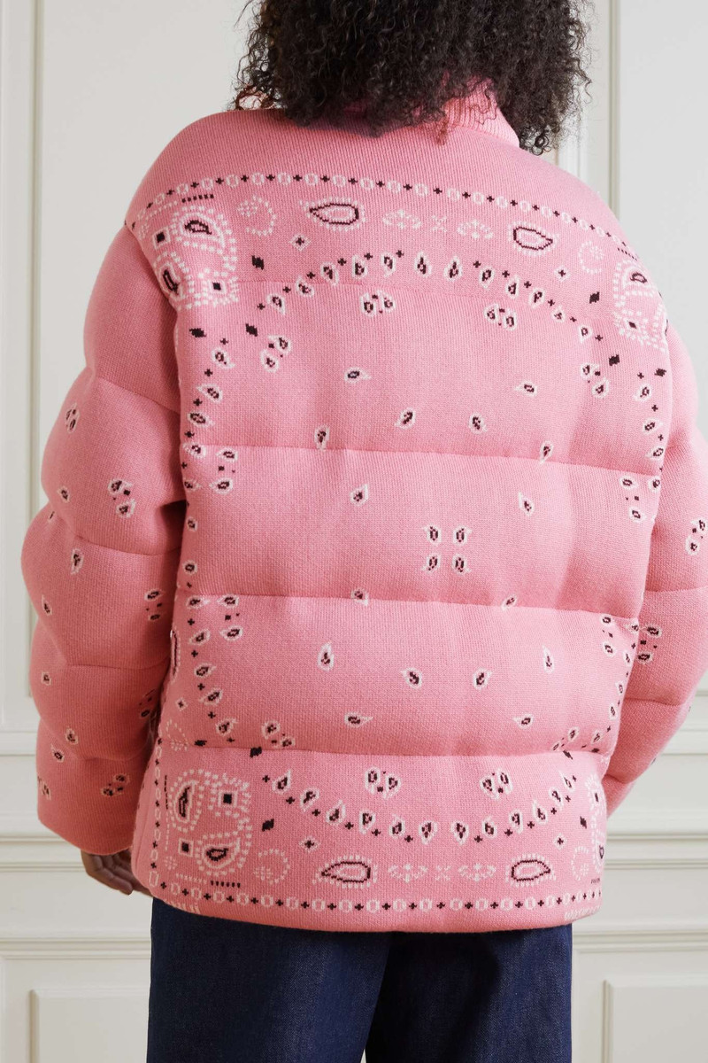 Bandana jacquard quilted wool down jacket 4