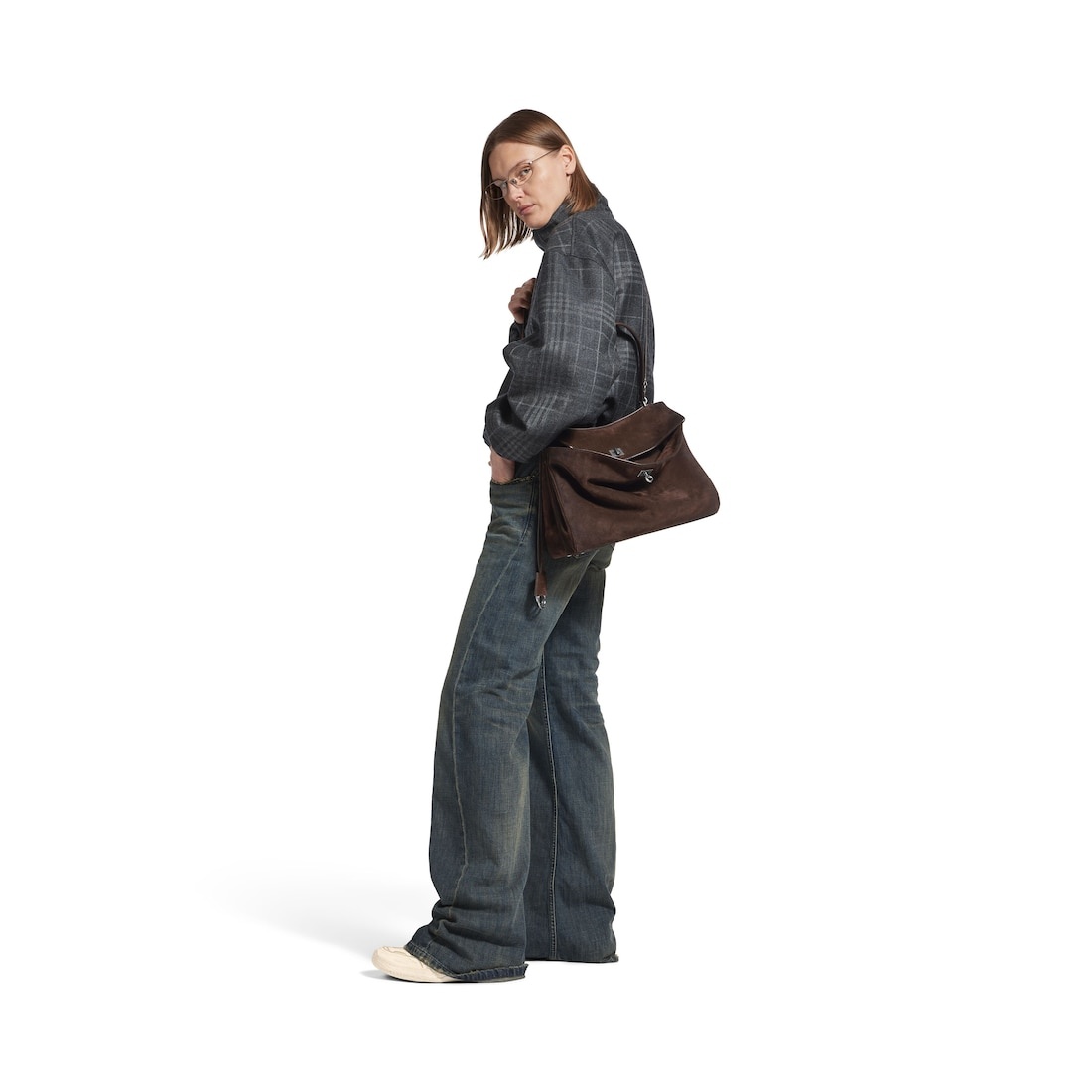 Women's Rodeo Handbag Medium in Light Espresso - 8