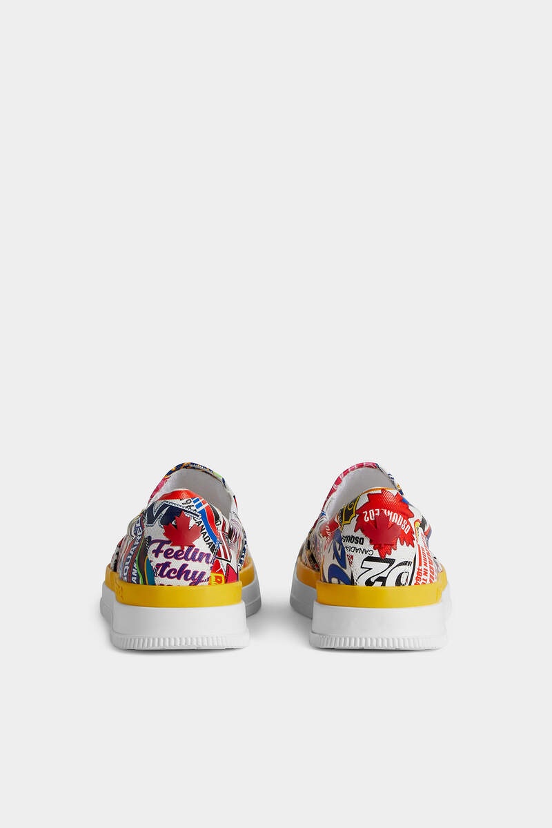 NEW JERSEY LOGOMANIA SLIP ON SNEAKERS - 3