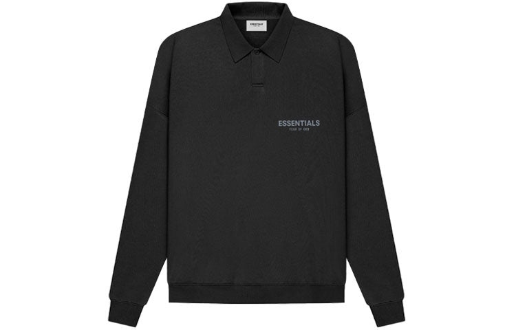Fear of God Essentials SS21 Long Sleeve French Terry Polo Shirt 'Stretch Limo' FOG-SS21-626 - 2