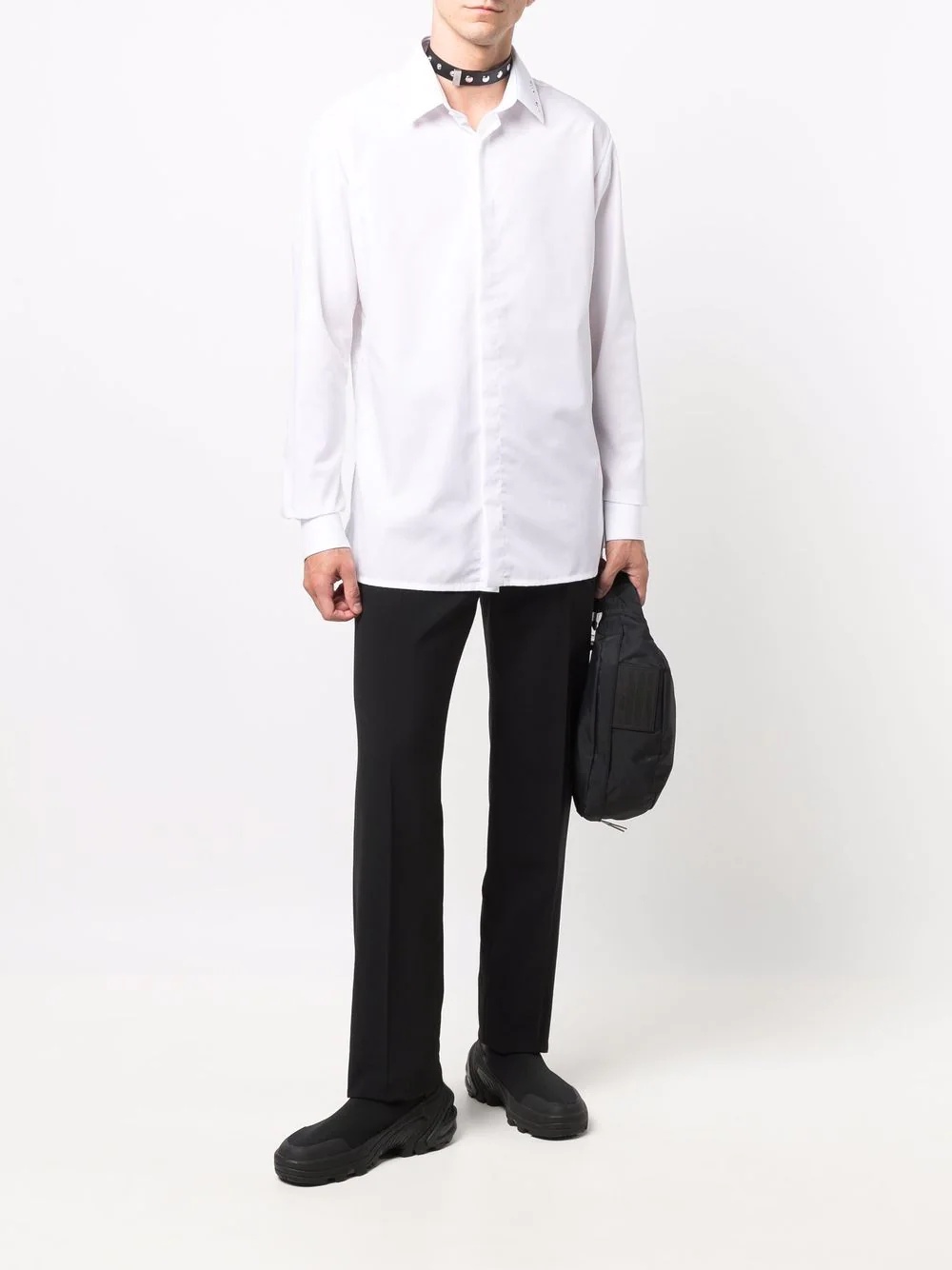 slim-cut straight-leg trousers - 2